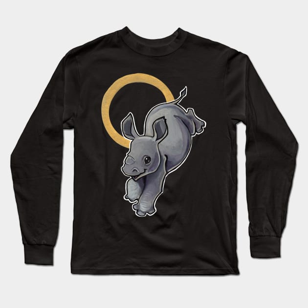 Baby rhino Long Sleeve T-Shirt by BiancaRomanStumpff